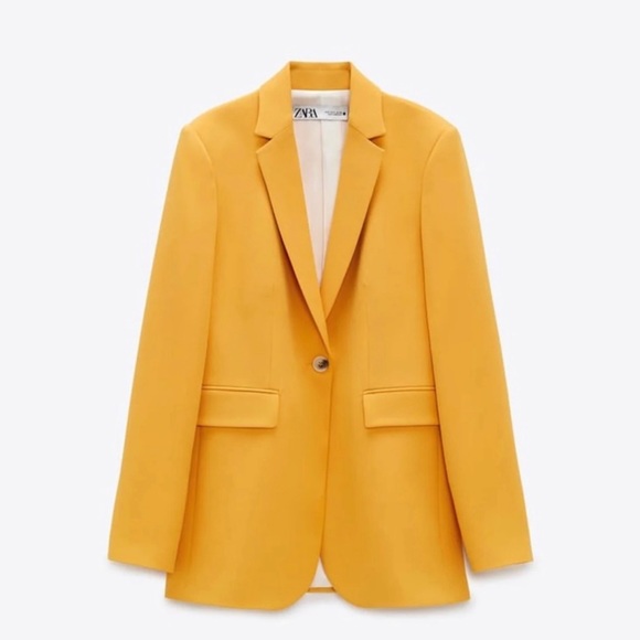 Zara Yellow Size S Blazer - Picture 2 of 10